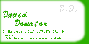 david domotor business card